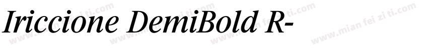 Iriccione DemiBold R字体转换